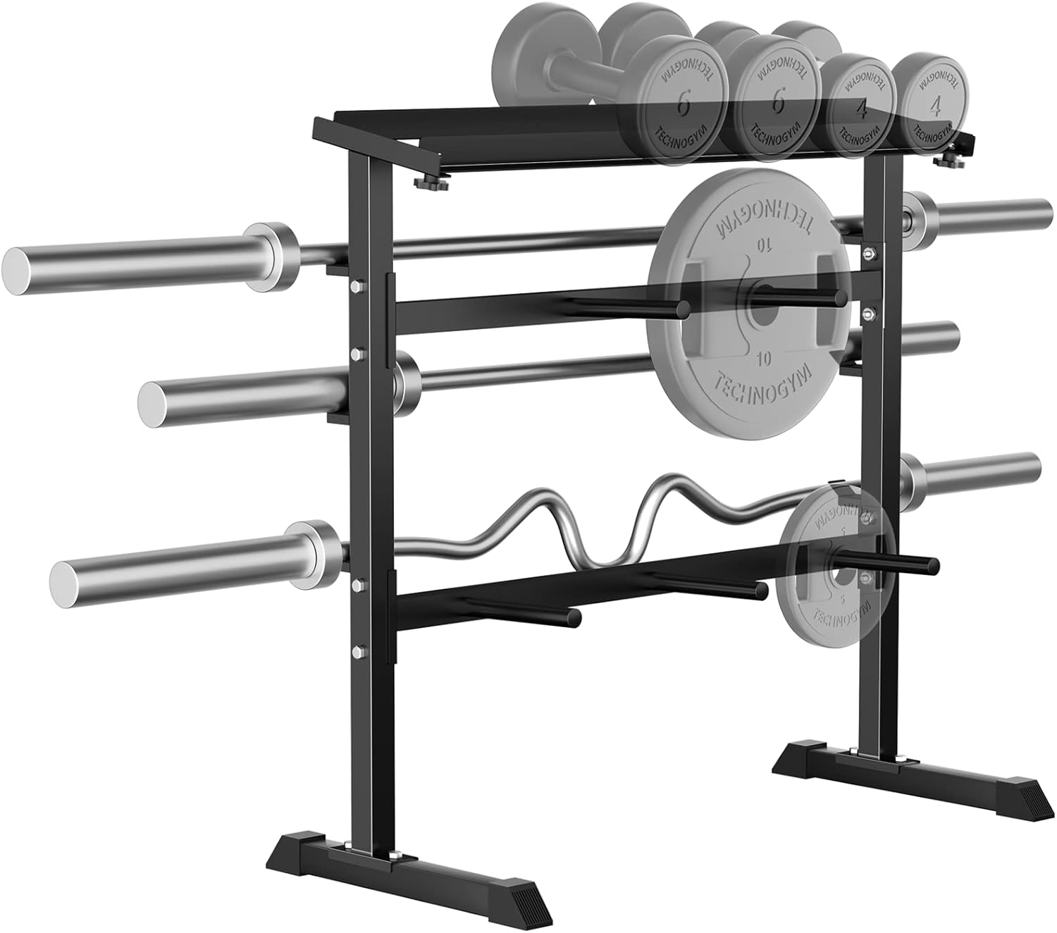 Home Gym Compact - رف تخزين الأوزان لتدريب القوة في