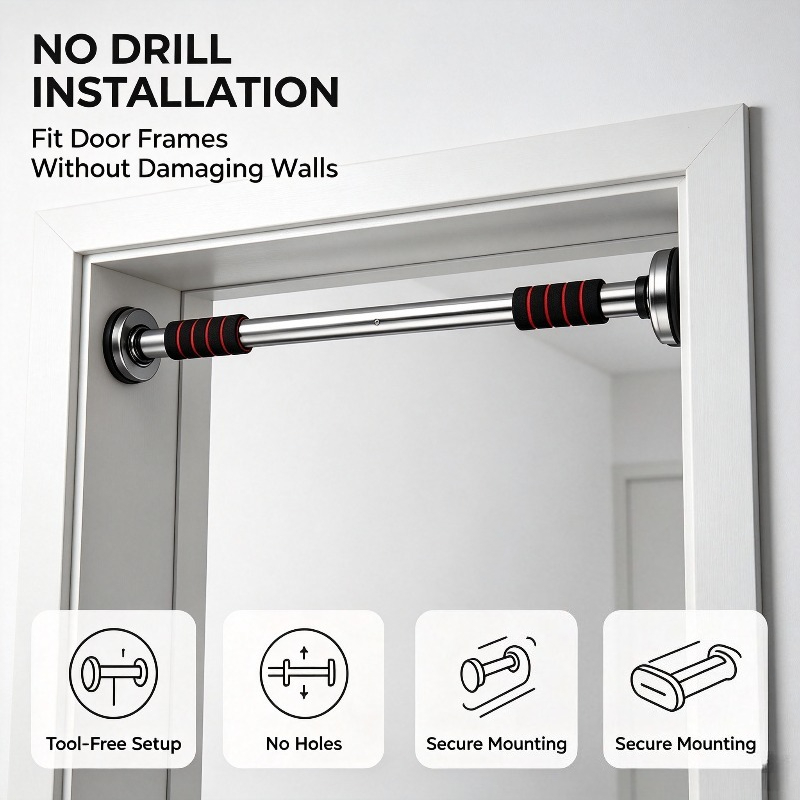 Suspension Trainer Door - قضيب سحب للباب بدون حفر، قابل