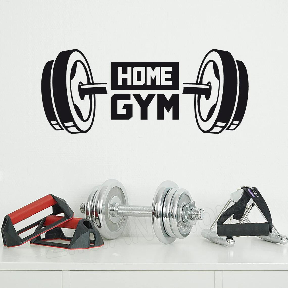 Home Gym On Wall - ملصقات الحائط لتزيين الصالة الرياضية واللياقة