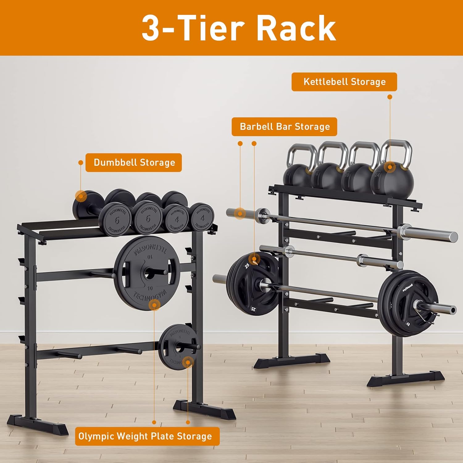 رف تخزين الأوزان لتدريب القوة  - مراجعة Home Gym Compact وسعره