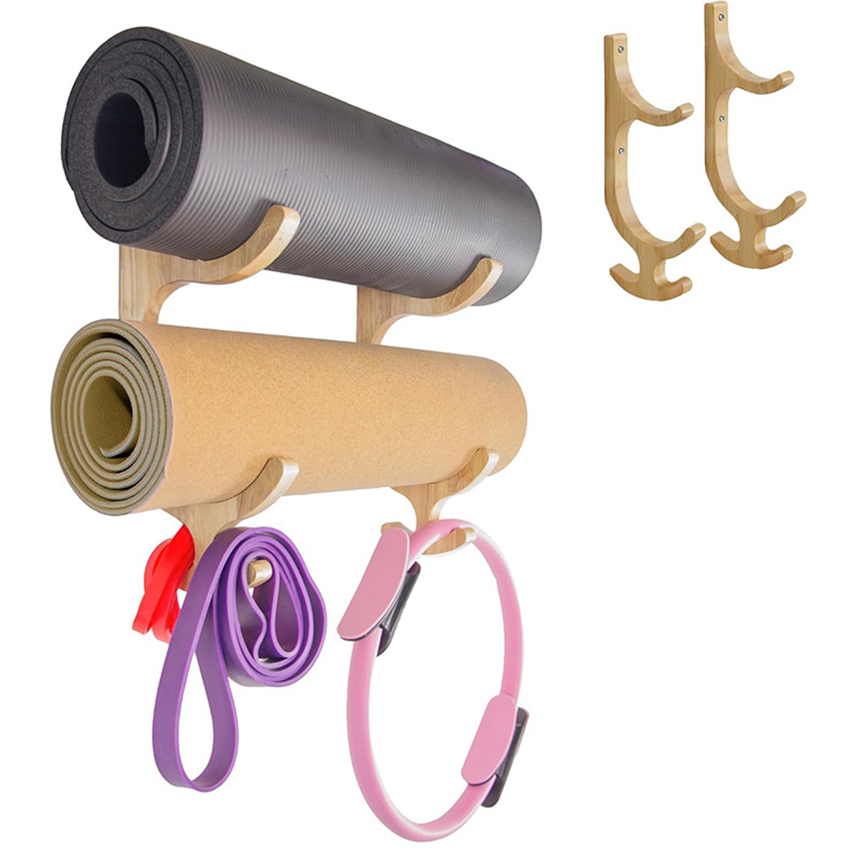 حامل شريط مقاومة من قطعتين يثب - مراجعة Home Gym Wall Mounted وسعره
