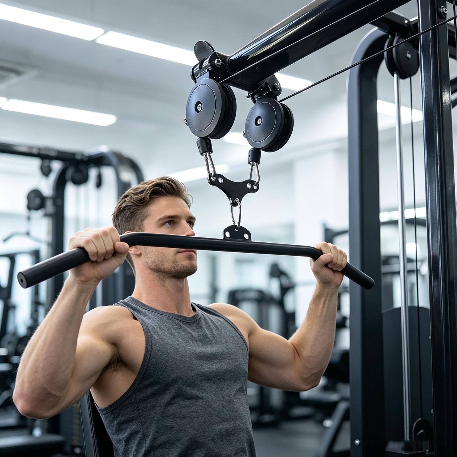 محول قضيب السحب عالي الارتفاع، - مراجعة Home Gym Cable Machine وسعره