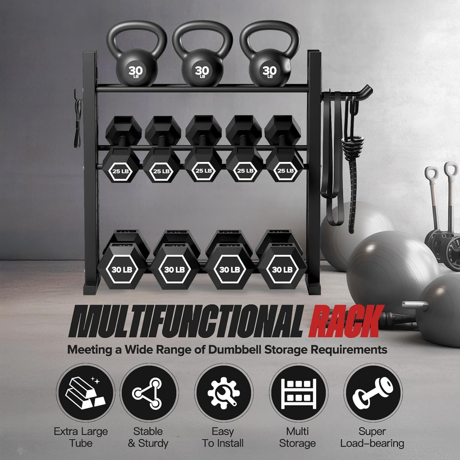 حامل دمبل ثلاثي الطبقات للاستخ - مراجعة Home Gym Compact وسعره
