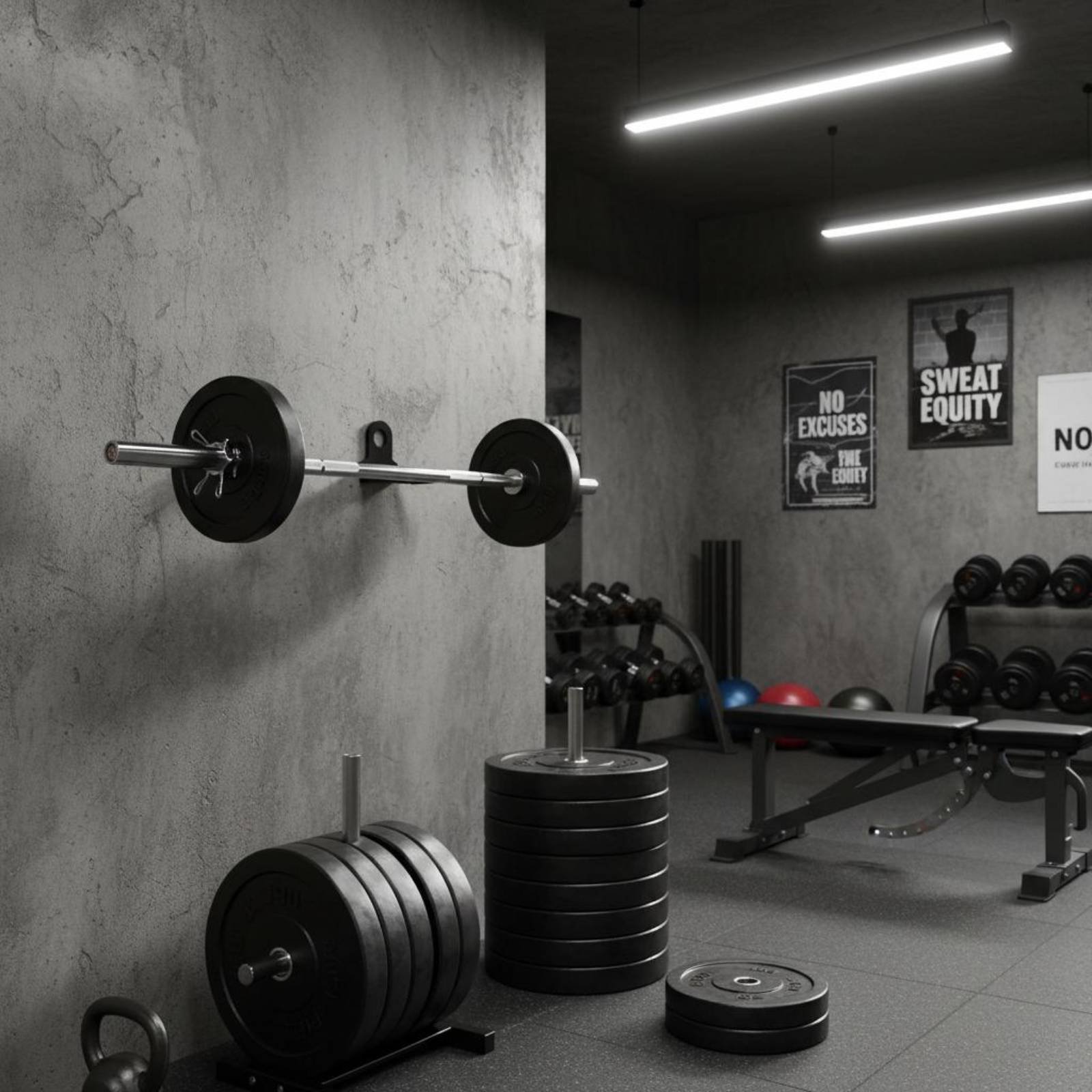 حامل باربل مفرد مثبت على الحائ - مراجعة Home Gym Wall Mounted وسعره