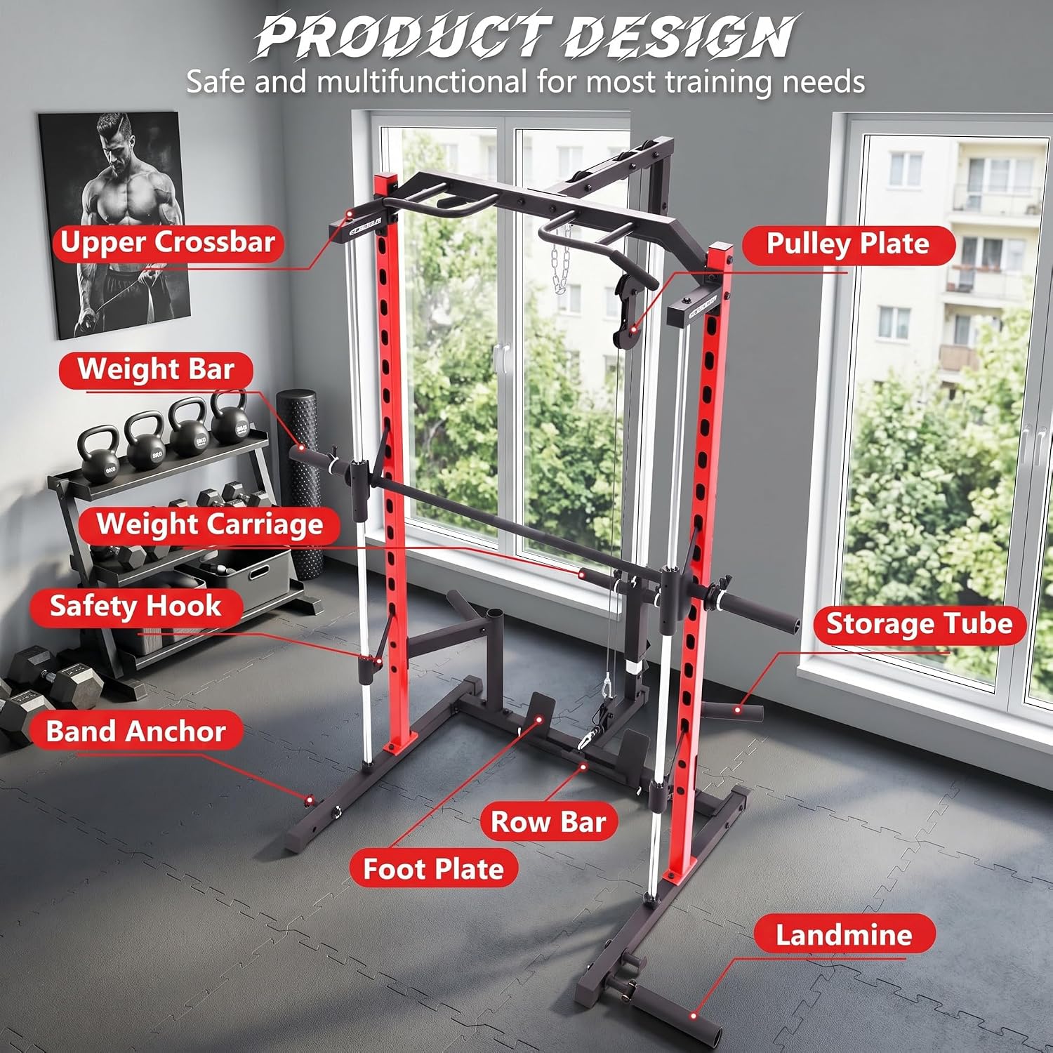 جهاز سميث متعدد الوظائف مع وحد - مراجعة Home Gym With Smith Machine وسعره